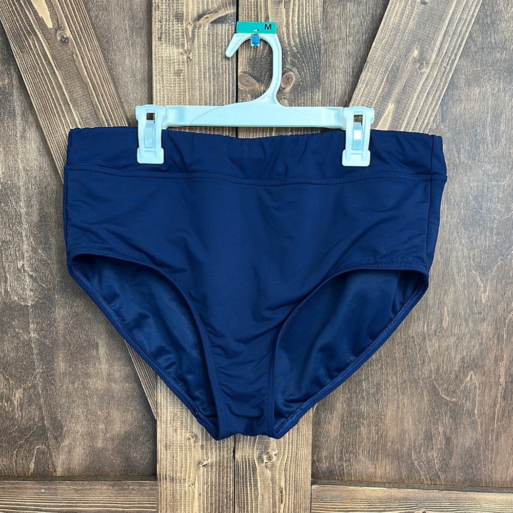 Lands' End Women's Swim High Waisted Tummy Control Full Coverage Bikini Bottoms